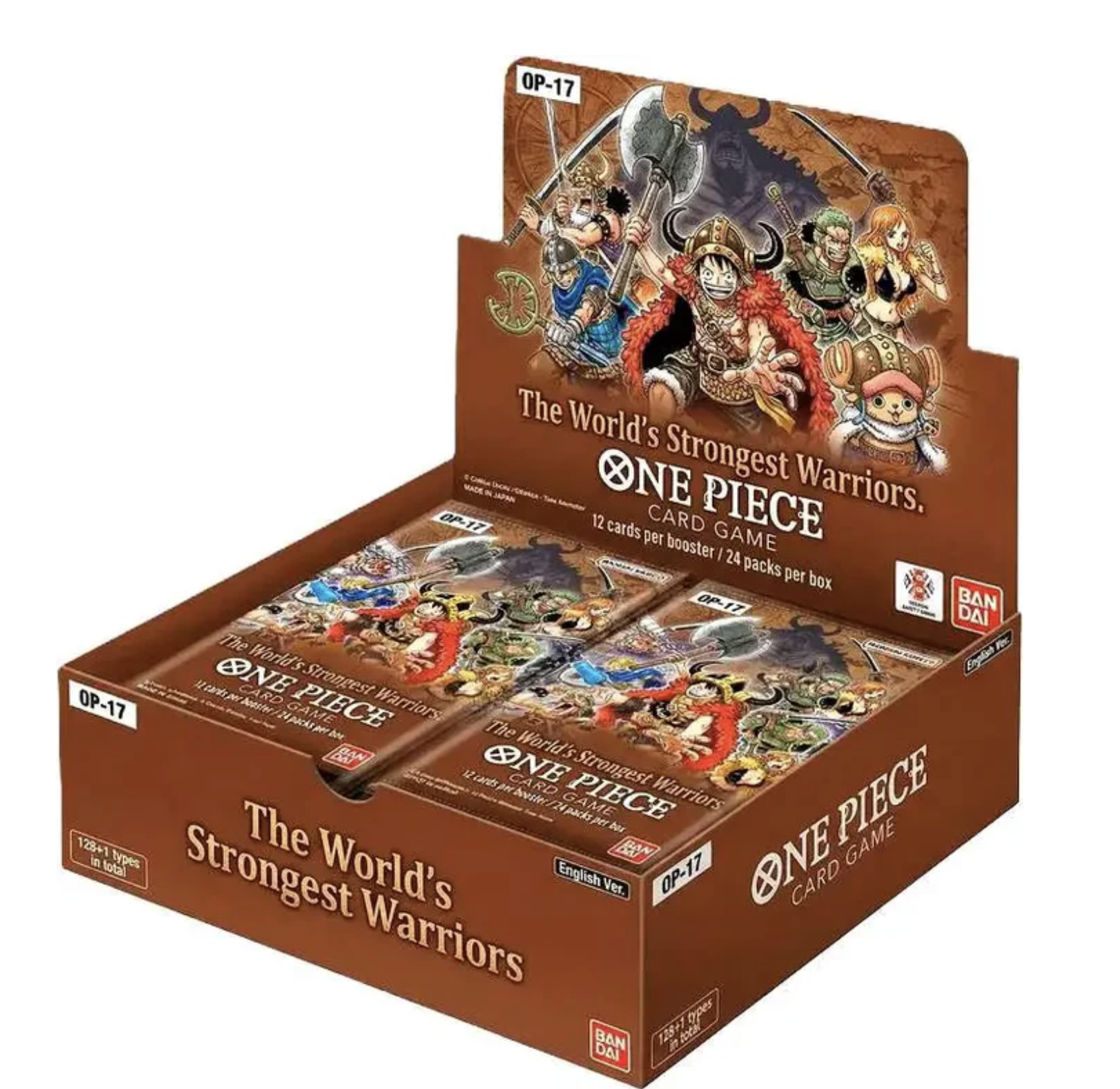 반다이 (BANDAI) ONE PIECE 카드 게임 부스터 팩 세계 최강의 전사 【OP-17】 (BOX) 24 팩 포함